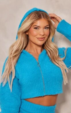 Prettylittlething Bright Blue Teddy Knit Cropped Zip Hoodie Bright Blue -Prettylittlething 4e9dff9c1e9ce8675472d6f4b75fdbbee79080f0 cnf1150 4