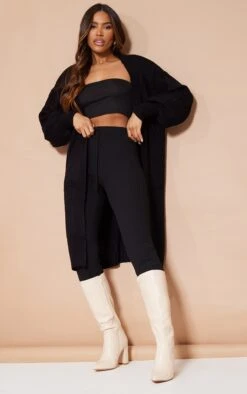 Prettylittlething Black Ribbed Knitted Midi Cardigan Black -Prettylittlething 4f6395781e3c5d9d7f20b8a041a2ac6a37b101d6 cma0835 3