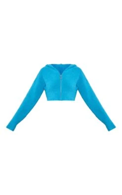 Prettylittlething Bright Blue Teddy Knit Cropped Zip Hoodie Bright Blue -Prettylittlething 4fed217fa8d0eaaaf2e880cefa4509cb9c40aea3 cnf1150 5