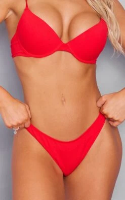 Prettylittlething Red Soft Touch Cotton T-shirt Cup Size Bra Red -Prettylittlething 5040a7b6fcae878393daeeeb9ff5e288cb53dcec cng3758 4