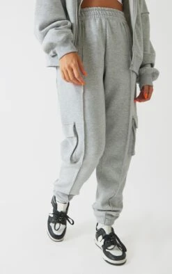 PRETTYLITTLETHING Ash Grey Seam Detail Cargo Joggers Ash Grey -Prettylittlething 507dd487723d05ddf802d253ab7dc9e2bf202bc9 cna3831 2