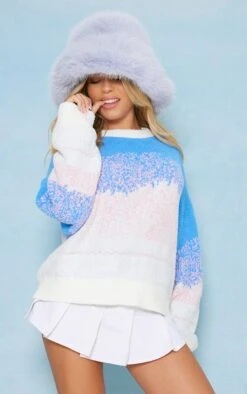 Prettylittlething White Speckled Jacquard Toweling Knit Sweater White -Prettylittlething 51c078974a397ea8fdb4c8019f1516cf6baa3125 cnf4805 4