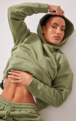 Prettylittlething Premium Khaki Sports Academy Puff Print Oversized Hoodie Khaki -Prettylittlething 52225bd90b096500c1fda1385a70f82c59e27564 cna0581 4