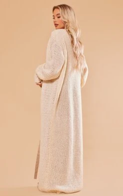 Prettylittlething Cream Extreme Chunky Knitted Slouchy Maxi Cardigan Cream -Prettylittlething 57899e62fdc13db7d6288705a6fed51dc65c6a84 cng3199 2
