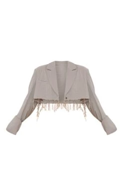 Prettylittlething Brown Cropped Distressed Raw Hem Blazer Brown -Prettylittlething 598c0bd9f505235c75371aff28d17b1ea9779b57 cmz3416 5