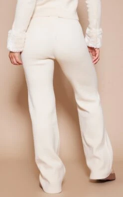 Prettylittlething Cream Knitted Relaxed Pants Cream -Prettylittlething 59ffc04dfacdb015f4c8e5aa3bdf17ee79c1cf0d cmz8125 3
