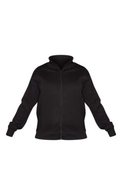 Prettylittlething Black Seam Detail Zip Through Track Top Black -Prettylittlething 5bf5f55dbf09d0c5bf0b7654419c6e6541243e28 cnf7114 5