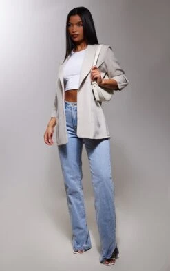 Prettylittlething Stone Basic Turn Up Sleeve Blazer Stone -Prettylittlething 5ee132a1b5c08a0f0fdfc5b1cfb172f1df89b50b cnd1948 3