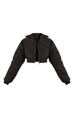 Prettylittlething Black Elastic Hem Cropped Puffer Jacket Black -Prettylittlething 5f69e84c54c9735850830e8f28c1c21b6a65dec6 cmz3413 5