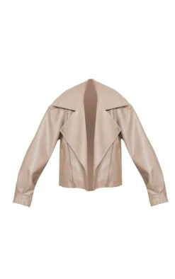 Prettylittlething Taupe Faux Leather Quilted Lining Oversized Biker Jacket Taupe -Prettylittlething 6100233df105bb6cd0fc265947c3611f306f12b3 cnb6372 5