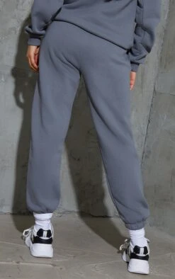 PRETTYLITTLETHING Logo Charcoal Grey Est 2012 Cuffed Sweatpants Charcoal Grey -Prettylittlething 61c8398f174047d0da27453f3583a58f7e2ff53c CMT8553 3