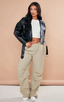 Prettylittlething Black Croc Faux Leather Oversized Biker Jacket Black -Prettylittlething 632415d5b7a00fb5f1b5e4e46683729976eac5ec cnc7523 3