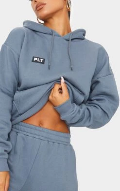 PRETTYLITTLETHING Logo Charcoal Grey Badge Detail Oversized Hoodie Charcoal -Prettylittlething 64dc1d4d36c28d8ba52c9e1c5da2505f6d249180 cmv1193 4