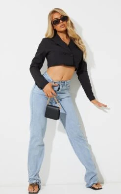 Prettylittlething Black Cropped Double Button Blazer Black -Prettylittlething 6569bd1304b66d0fb7c9386e34cd56ce4f372177 cmt3503 3