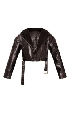 Prettylittlething Black Borg Lined Biker Jacket Black -Prettylittlething 65c1224042a864b169d43c0049cbe028cab6c478 cng2934 5
