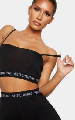 PRETTYLITTLETHING Black High Waist Short Lingerie Set Black -Prettylittlething 6612c7f73d1d2f50f3bc766f36424b820be2a19b cml0042 4