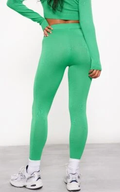 Prettylittlething Bright Green Knitted Fitted Leggings Bright Green -Prettylittlething 66e1712267f7aa571fbf9376a0f7e1fe12fbe464 cng2722 3
