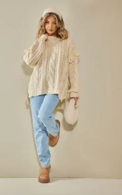 Prettylittlething Cream Oversized Cable Knit Tassel Sweater Cream -Prettylittlething 67604ed05ddc75b4df5cbc8e09fe999590b8e898 cmz8140 3