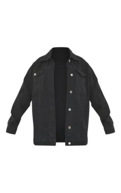 Prettylittlething Black Basic Oversized Boyfriend Denim Jacket Black -Prettylittlething 688f4abc5f2dfe14fee75353717df66e7feec917 cms6262 5