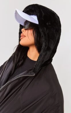 Prettylittlething Black Faux Fur Oversized Bomber Black -Prettylittlething 69b629439e6ebc544ee8ee5b2f7595435f2fba03 cnh4326 4