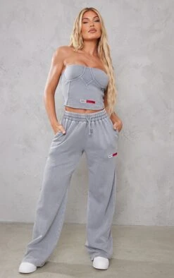 PRETTYLITTLETHING Grey Washed Rib Panel Bandeau Corset Top Grey -Prettylittlething 6ce3b6e2428b7420e2276e746d1aa75049ae5243 cnd4543 3