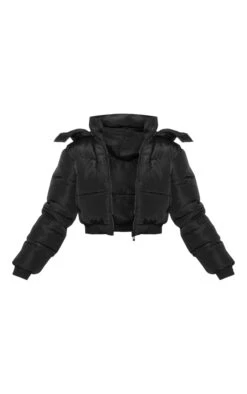 Prettylittlething Black Oversized Cropped Hooded Puffer Coat Black -Prettylittlething 6cf00056aa7bfcb58f8d1a5d0d39642d9cbd668c cng9772 5