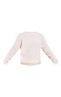 Prettylittlething Cream Basic Crew Neck Knit Sweater Cream -Prettylittlething 735dac48092b3bf54424acb010770cf88b54ec7e cmo7256 5