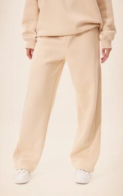 Prettylittlething Beige Panelled Rib Detail Wide Leg Sweatpants Beige -Prettylittlething 76f60fc96e87da653fd3e62ddd7dcb00093fb312 cnf8412 2