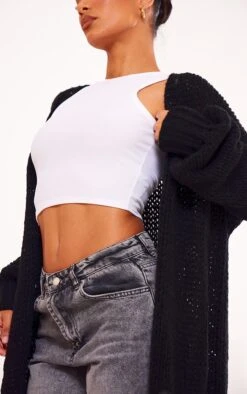 Prettylittlething Black Extreme Chunky Knitted Slouchy Maxi Cardigan Black -Prettylittlething 777b5c6b70de2f4c9daeae40da25b525e26c2949 cng3200 4