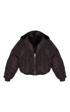 Prettylittlething Black Faux Fur Oversized Bomber Black -Prettylittlething 777dfafed20a4bfb869fec2c8439296e53f979ec cnh4326 5