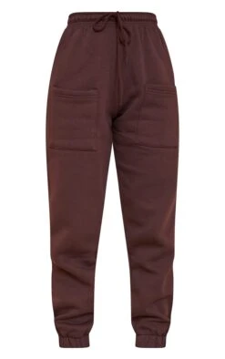 Prettylittlething Chocolate Brown Thigh Pocket Casual Sweatpants Chocolate Brown -Prettylittlething 79ff66a2c8386675cd5d937e4c2d5c0f78f346f1 cmo2491 5