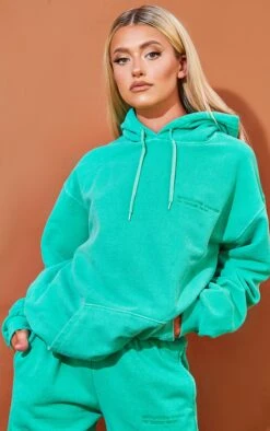 PRETTYLITTLETHING Green Est 2012 Washed Hoodie Bright Green -Prettylittlething 7aa2ac65ea9023780994b4ffc9d327b87b9fe104 cmu5209 3