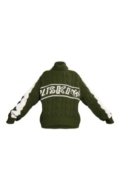 PRETTYLITTLETHING Khaki Jacquard Apres Ski Oversized Sweater Khaki -Prettylittlething 7b477829ed50ab9e7ca622562219c39db75e0a28 cnf0354 5