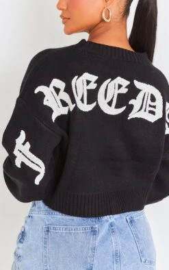 Prettylittlething Black Cropped Freedom Sweatshirt Black -Prettylittlething 7cff4a85ea162c7ec27e3d51bd8ad95c82f50a76 cng3166 4