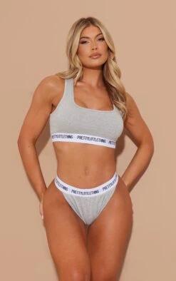 PRETTYLITTLETHING Light Grey Racer Back Bra Light Grey -Prettylittlething 7d38b16472e5c5b37eccd06493df689de70289e0 clq7750 3
