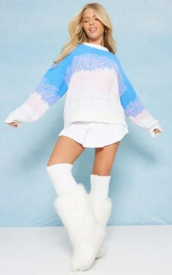 Prettylittlething White Speckled Jacquard Toweling Knit Sweater White -Prettylittlething 7daf106cd97313dd980ea18a94e534595dda4885 cnf4805 3