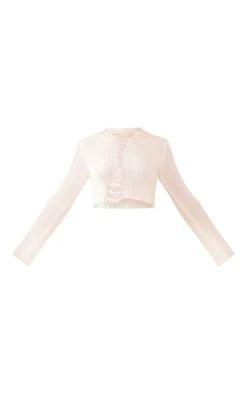 Prettylittlething Cream Distressed Long Sleeve Knit Sweater Cream -Prettylittlething 80cc98f58d9440b87e720d64ae77eb9d6d180601 cng3210 5