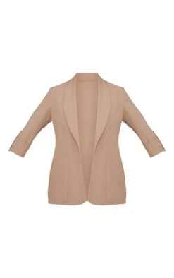 Prettylittlething Camel Basic Turn Up Sleeve Blazer Camel -Prettylittlething 810ae30683a72800f4ddeb670243257207f03139 cmm9616 5
