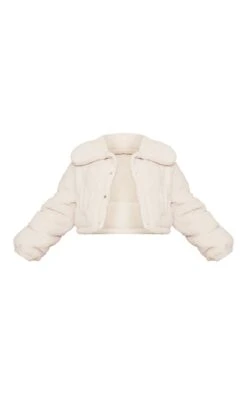 Prettylittlething Cream Borg Cropped Puffer Coat Cream -Prettylittlething 8171cb8a9e730cd9cc0502cbb57c7a74fdd6388b cnf7611 5
