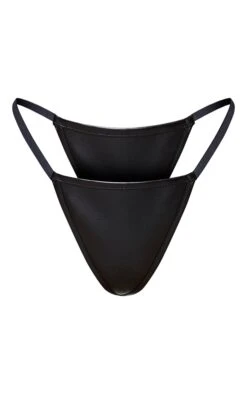 Prettylittlething Black Faux Leather Front Hook & Eye Corset Set Black -Prettylittlething 8190d889850bf8ae7e339db5218bc3e5916714fa cmn3497 7