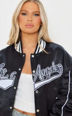 Prettylittlething Black LA Graphic Front Contrast Satin Bomber Jacket Black -Prettylittlething 81bdcdfb2b7dd43baaf6ccfa352d7d8f92ed4120 cnc7541 4
