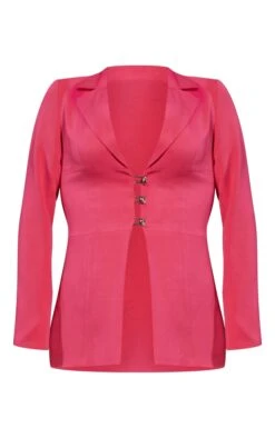 Prettylittlething Bubblegum Pink Fitted Lace Up Back Blazer Bubblegum Pink -Prettylittlething 8346ddca0cfecd8ccd9c965823f444d31d24f67b cnb2293 5