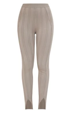 Prettylittlething Mocha Contrast Binding Split Hem Pants Mocha -Prettylittlething 8471d3b7304f5abff51b80cecdfadca75dddabb9 cmy9914 5