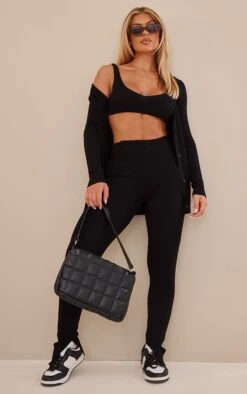 Prettylittlething Black Knitted Ribbed Bralet Black -Prettylittlething 84891c47cb70569b3484c3e2fe284218f5916b48 cmz5095 3