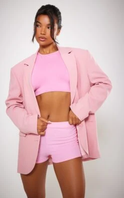 Prettylittlething Pink Woven Oversized Curved Hem Boxy Blazer Pink -Prettylittlething 84c01e3c21acd32caa3945ef660a9c016c725e89 cne6063 1