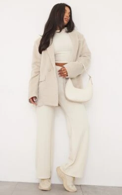 Prettylittlething Beige Textured Wool Look Oversized Blazer Beige -Prettylittlething 8514bb46ce7f0effb164bf947d6584e6cffdb211 cmz3406 3