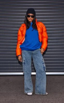 Prettylittlething Orange High Shine Cropped Puffer Orange -Prettylittlething 869d6253c9d7c1b45e5fe738b6c36bd8fbd7751d cnf7578 3