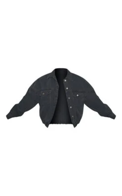 Prettylittlething Washed Black Oversized Elasticated Hem Quilted Denim Jacket Washed Black -Prettylittlething 86d3e73b846751f518ee11d6573385c582e195f3 cnb6903 5