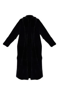 Prettylittlething Black Faux Fur Plush Military Maxi Coat Black -Prettylittlething 872b3e44af1f7c9b9365accc92ab7b4b5cbbc1e9 cmn7914 5