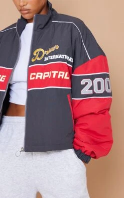 Prettylittlething Red Oversized Graphic Zipped Racer Bomber Jacket Red -Prettylittlething 872c4e2bc0fc91345a9220f216996e15eb1a80f7 cmy8697 4